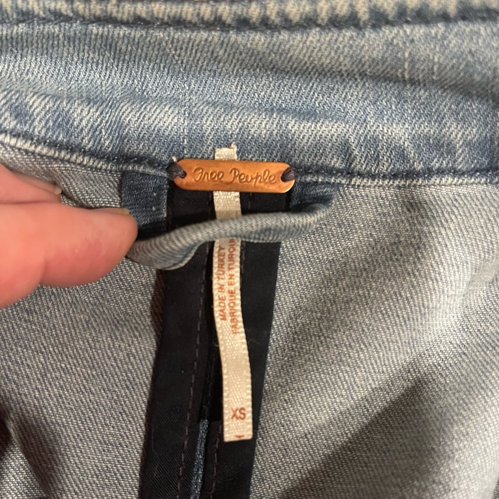 Free People Light Blue Military-Style Jean Jacket - Picture 7 of 14